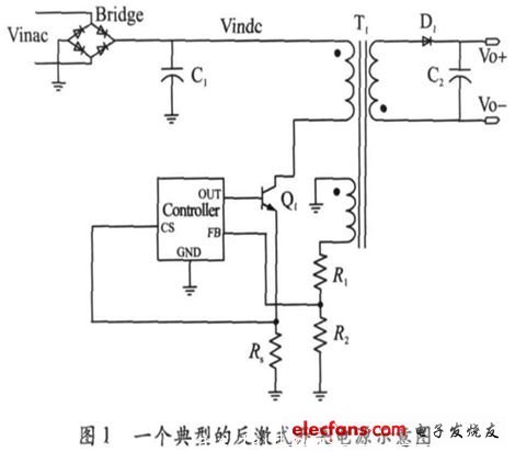 反激式開關電源示意圖