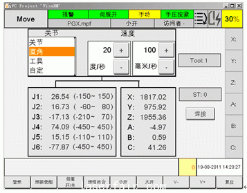 機器人的Move畫面